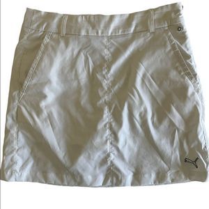 PUMA Women’s Skort Sz 10/12 Bright White SportLifestyle Logo Embroidered Stretch